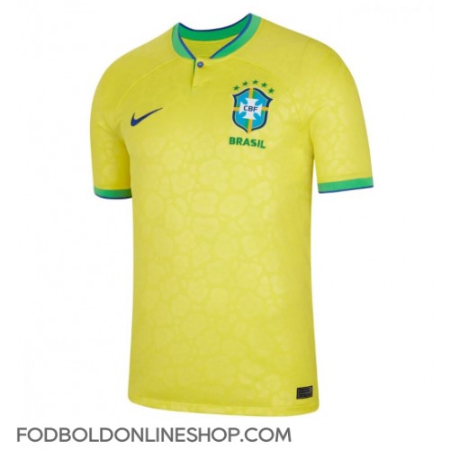 Brasilien Hjemmebanetrøje VM 2022 Kortærmet